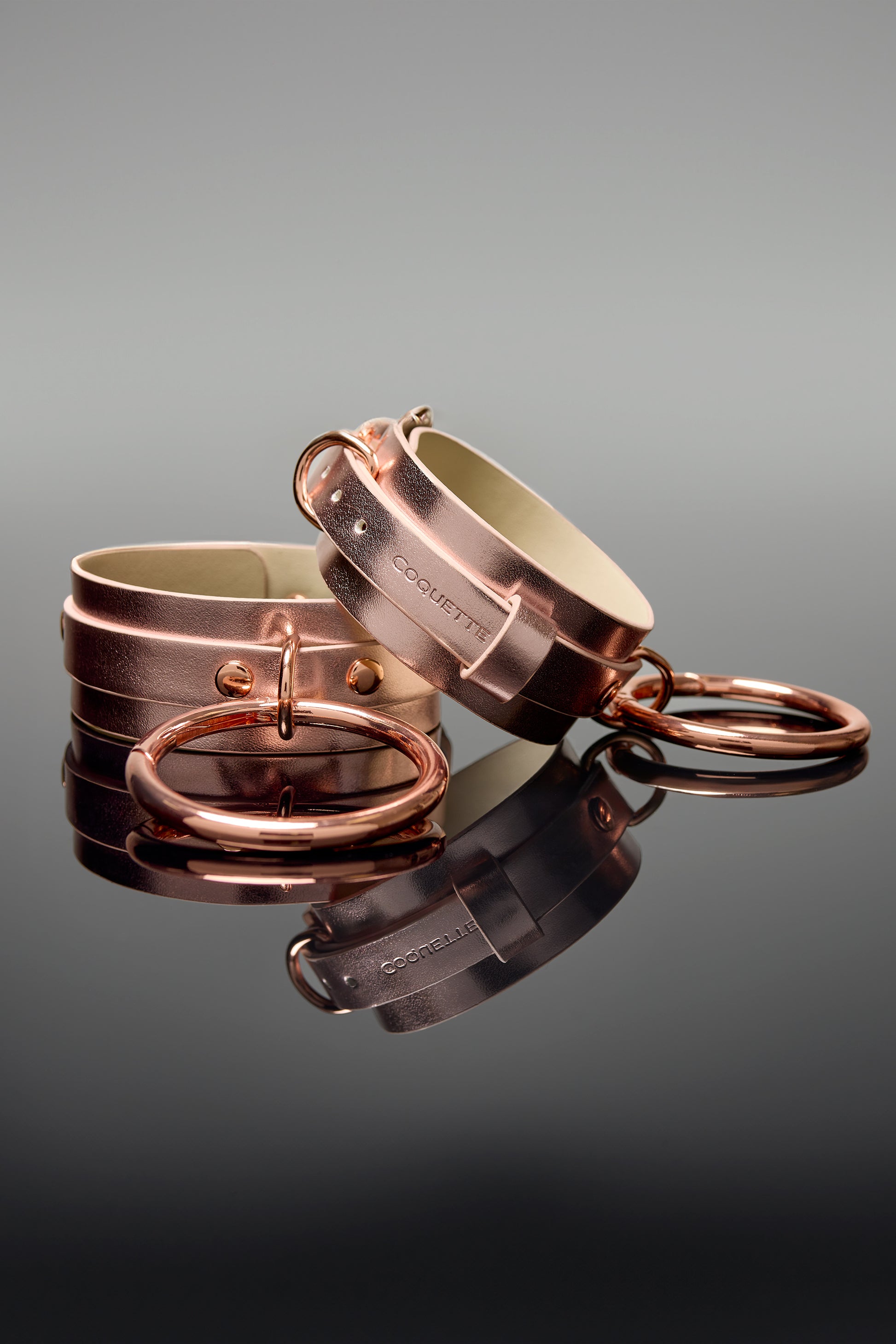 Coquette Pleasure Collection Ankle Cuffs - Rose Gold