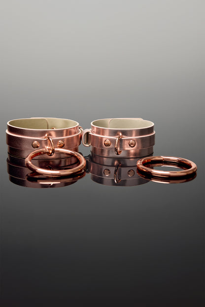 Coquette Pleasure Collection Ankle Cuffs - Rose Gold