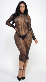 Be Wicked Queen Gretta Midi Dress Black