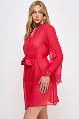 Chiffon & Lace Vivian Sheer Robe