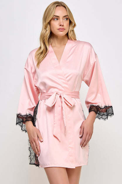 BeWicked Satin & Lace Isadora Robe
