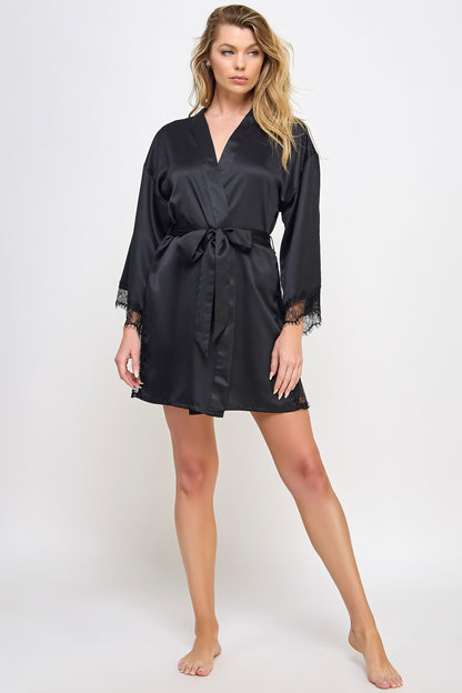 BeWicked Satin & Lace Isadora Robe