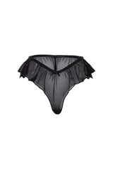 Oh la la Cheri Maylah Mesh Flared Boyshort Panty Black