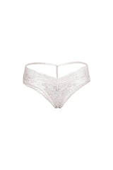 Oh la la Cheri Pixie Lace Boyshort Panty with Pearl Trim Bright White
