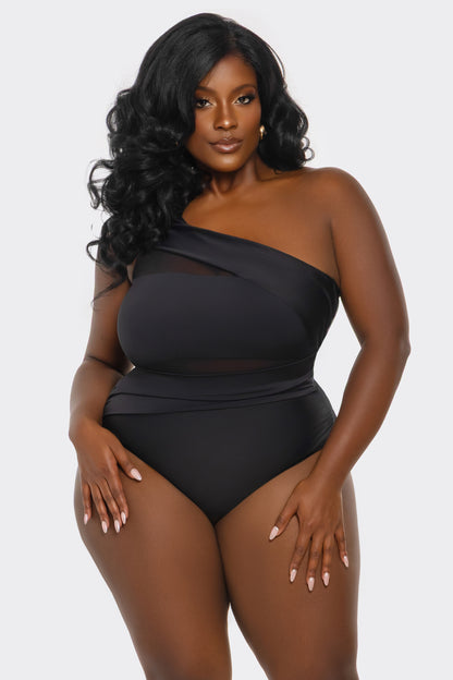 BeWicked Jaqueline One Piece Swimsuit Tummy Control Black