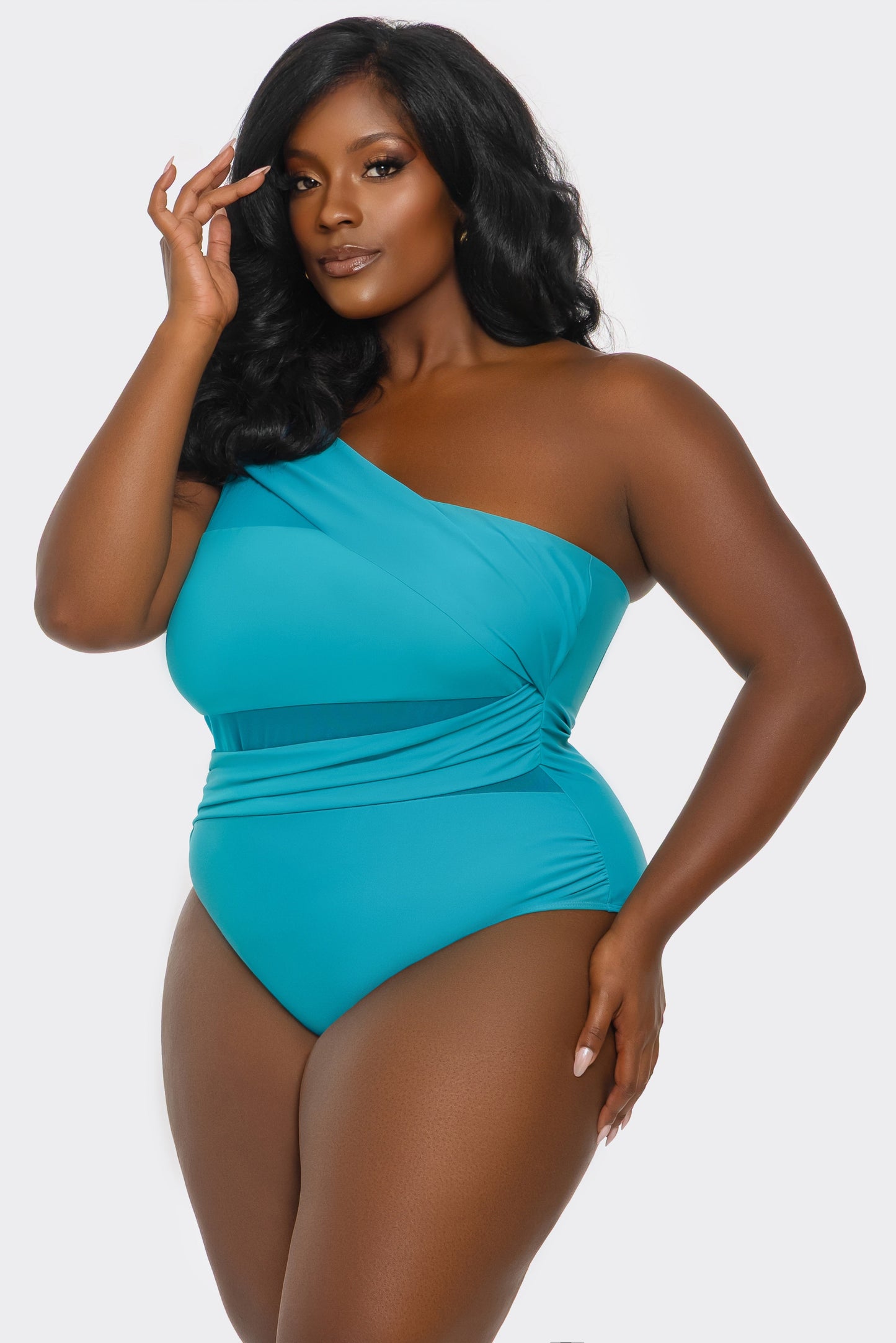 BeWicked Jaqueline One Piece Swimsuit Tummy Control Teal