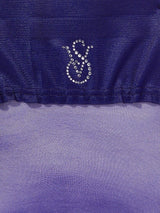 Victoria's Secret VERY SEXY Crystal Stockings Thigh Highs Noir Navy VS Small