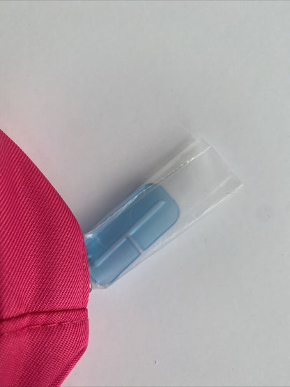 Clinique Beauty Gift Makeup Bag Pink Canvas Blue Zip