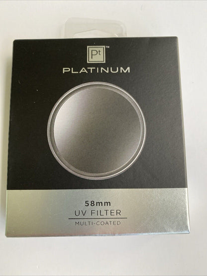 Platinum 58mm Circular Polarizer Lens UV Filter Brand New in Box