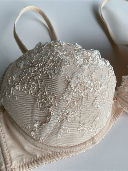 Gorteks Pretty Blush Pink Push Up Bra Made In Europe