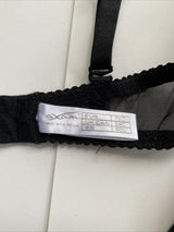 Axami Countess Push-up Bra Black Metallic Silver Lace 34C