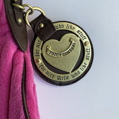 Juicy Couture Vintage Pink Terrycloth Crossbody Bag and Wallet Set