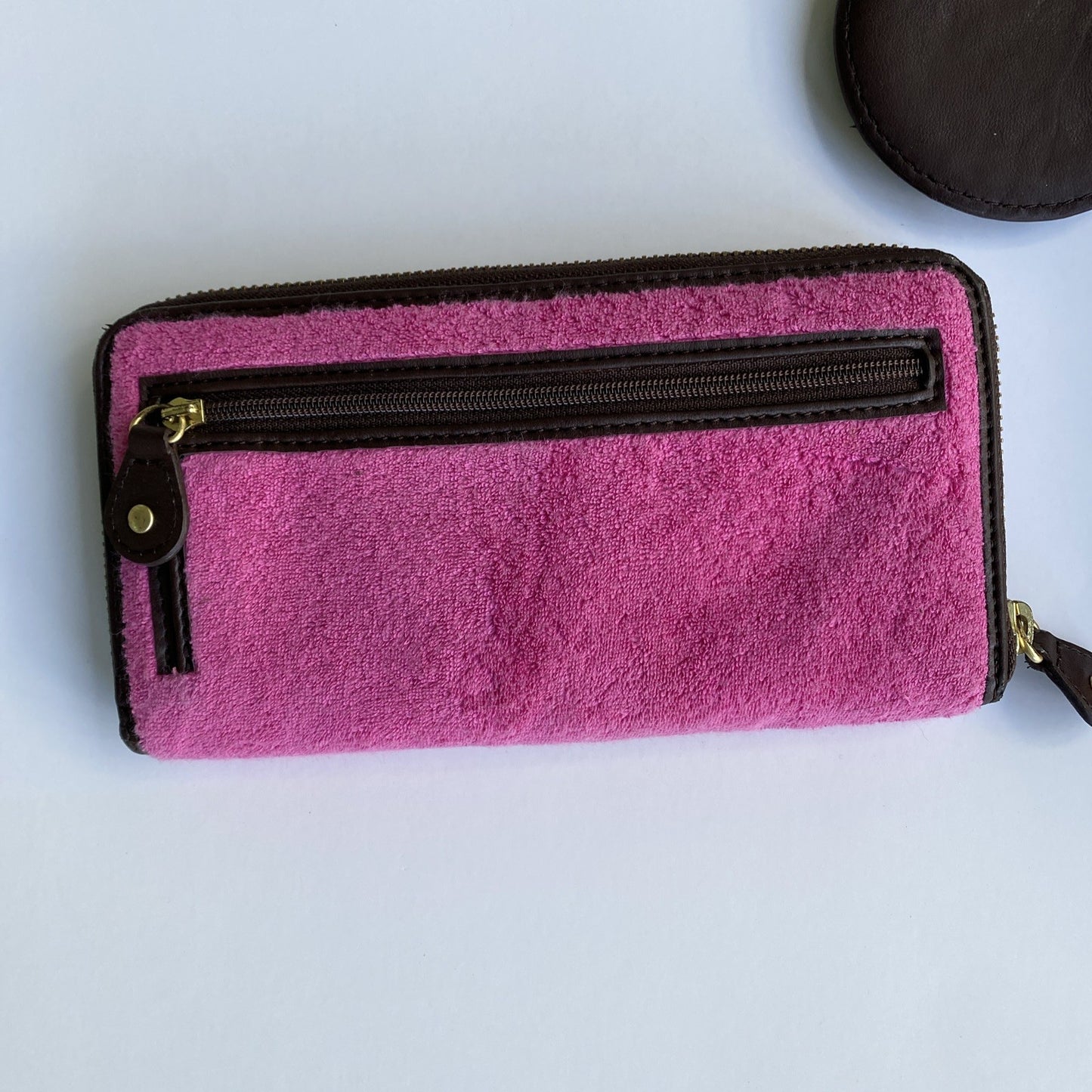 Juicy Couture Vintage Pink Terrycloth Crossbody Bag and Wallet Set