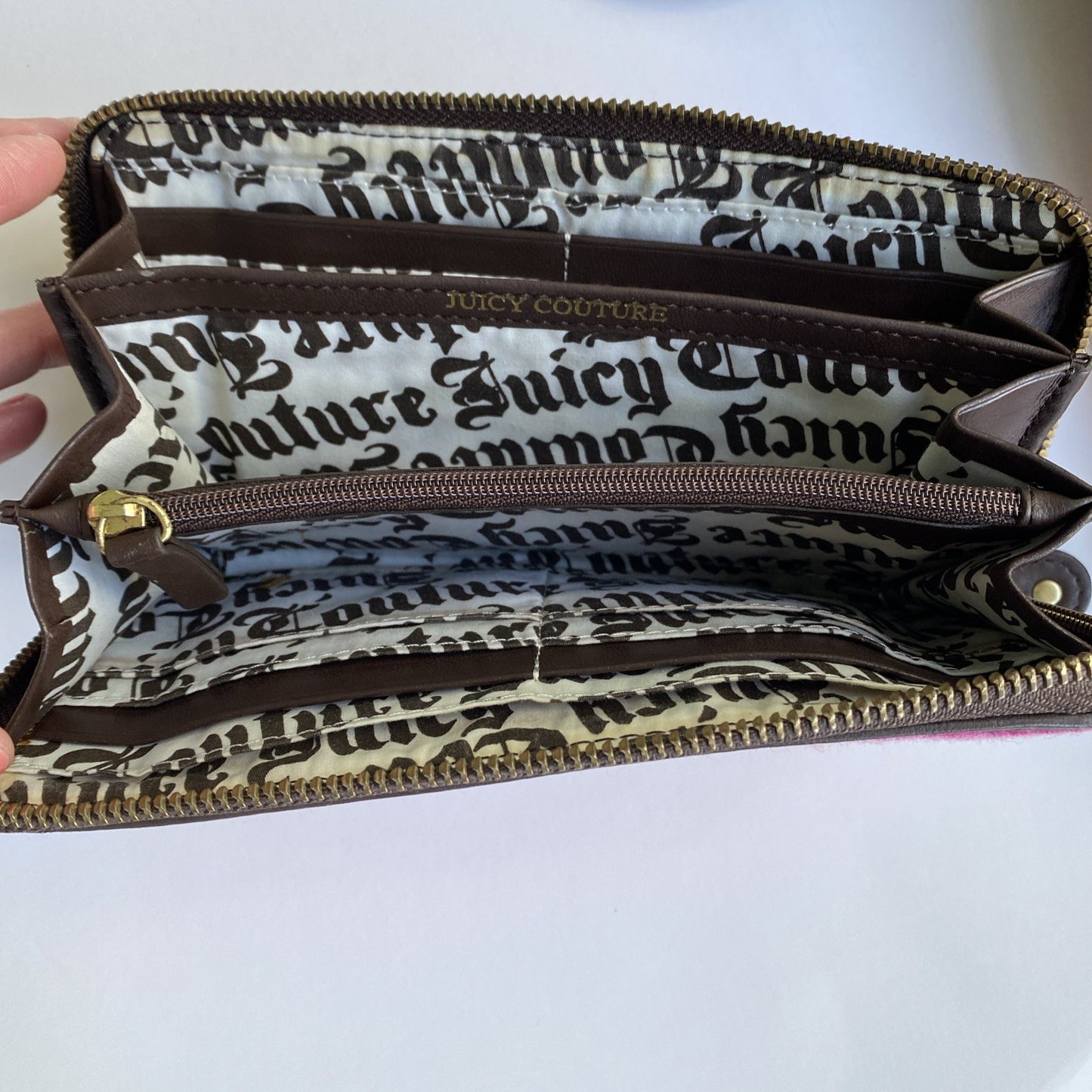 Juicy Couture Vintage Pink Terrycloth Crossbody Bag and Wallet Set