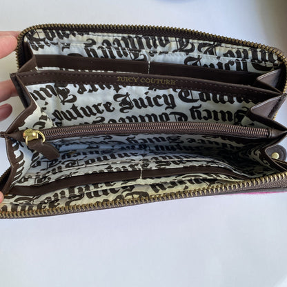 Juicy Couture Vintage Pink Terrycloth Crossbody Bag and Wallet Set