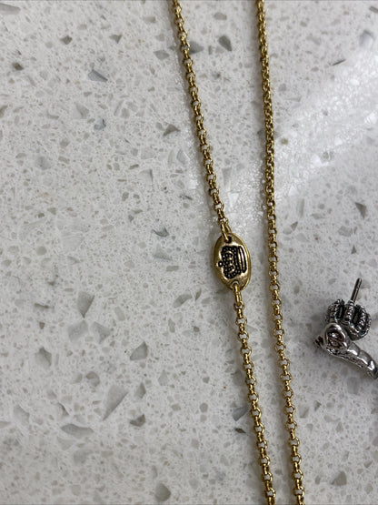 Rare Vtg Juicy Couture Angel Wings Rhinestone Necklace Set Earrings Silver Gold