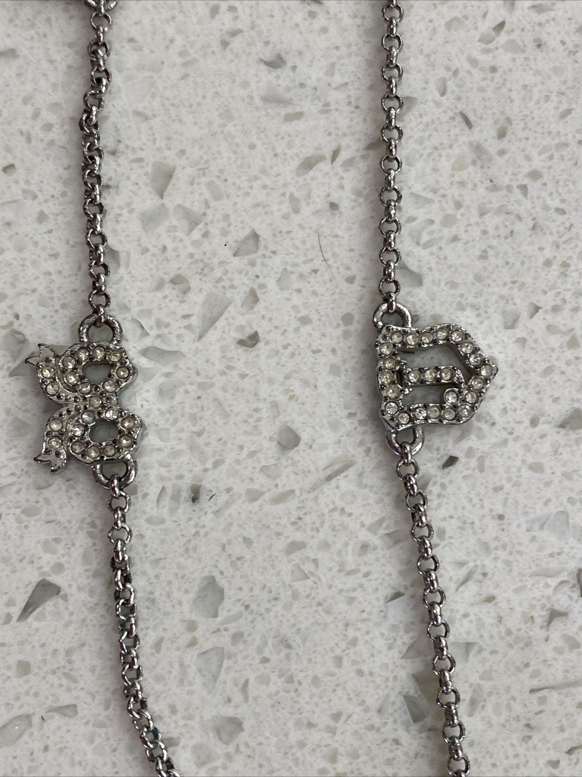 Vintage Juicy Couture Pave Heart Rhinestone Necklace Set Earrings Hoops Gold