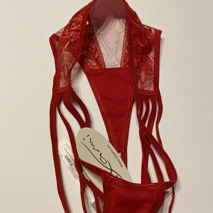 Axami 10078 Red G-String Thong Size Small