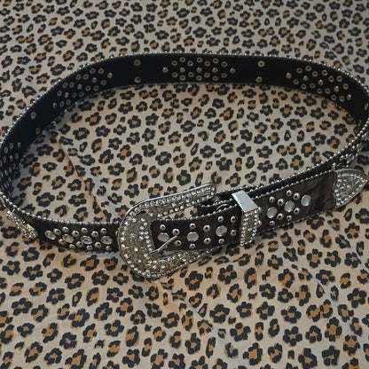 Camouflage Rhinestone Blingy Studded Belt Buckle - Medium