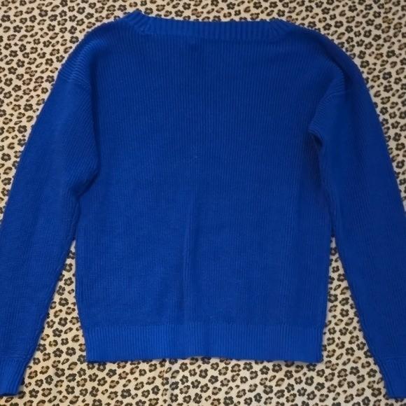 Polo Ralph Lauren Royal Blue Knit Buckle Sweater - Medium