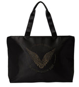 Victoria's Secret Fashion Show 2025 Tote Bag Black Nylon Gold Sparkle