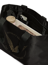 Victoria's Secret Fashion Show 2025 Tote Bag Black Nylon Gold Sparkle