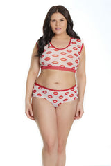 Coquette Queen XOXO Bra Set White