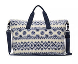 Victoria's Secret VS PINK Weekender Tote Bag Cozy Plush Sherpa Blue