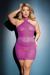 Coquette Queen Heavenly Halter Dress Dark Pink