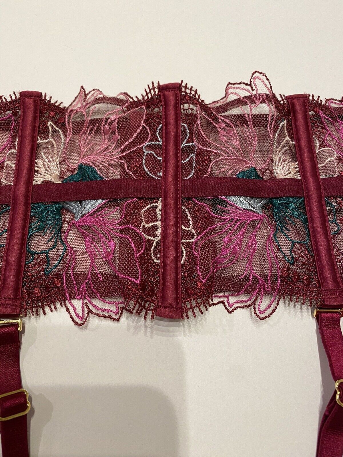 Victoria's Secret Garter Belt Lingerie Very Sexy Floral Extra Small XS Small S