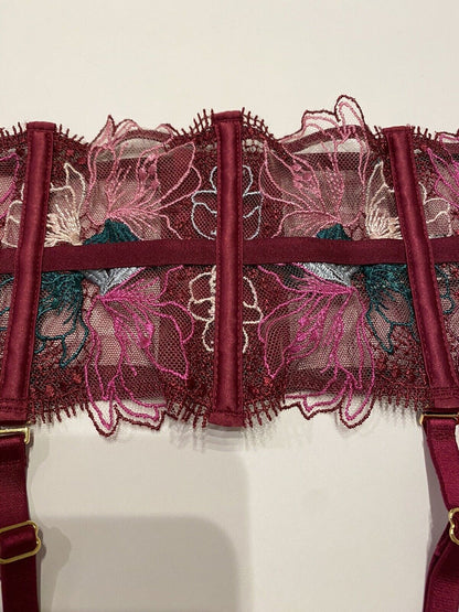 Victoria's Secret Garter Belt Lingerie Very Sexy Floral Extra Small XS Small S