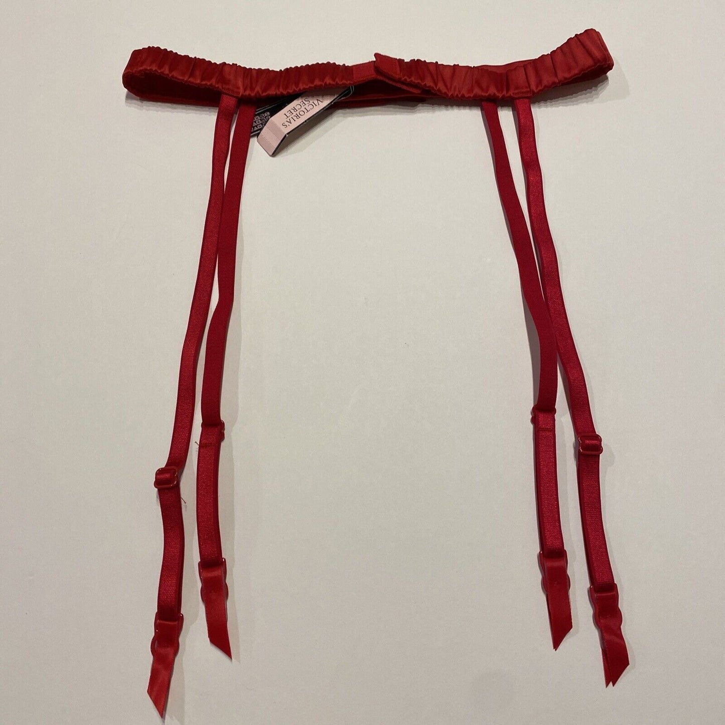 Victoria's Secret Garter Belt Lingerie Very Sexy Satin Red Bow XS / Small
