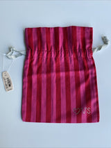 Victoria’s Secret Lingerie Bag Pink Red Stripe Canvas 🩷 VS Vintage