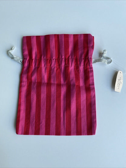 Victoria’s Secret Lingerie Bag Pink Red Stripe Canvas 🩷 VS Vintage
