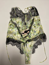 Victoria Secret Designer Collection Teddy Silk Satin Lace Small