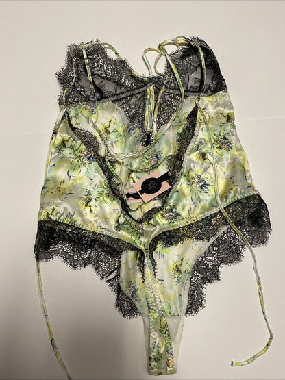 Victoria Secret Designer Collection Teddy Silk Satin Lace Small