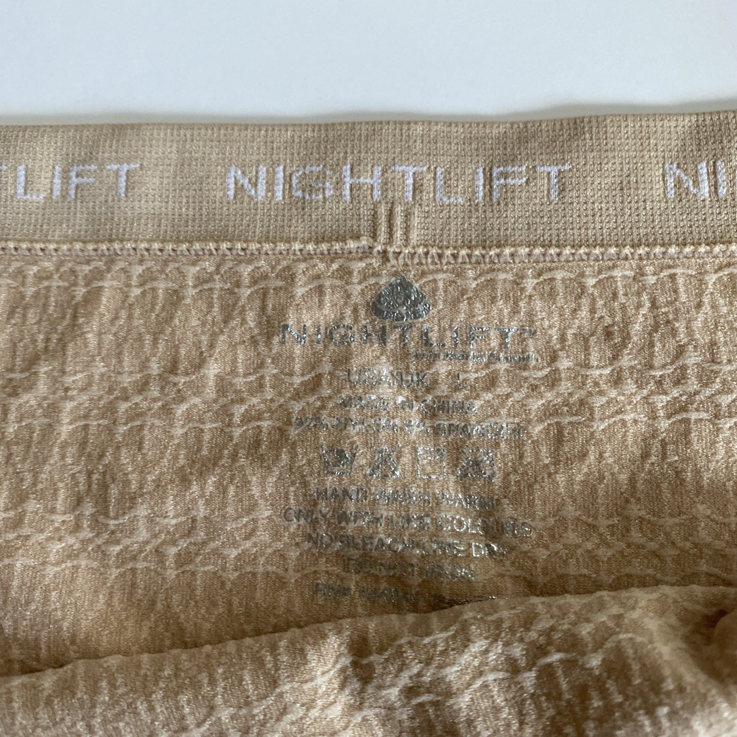 Nightlift Nylon Hip hugger Boy Short Panty Beige Large