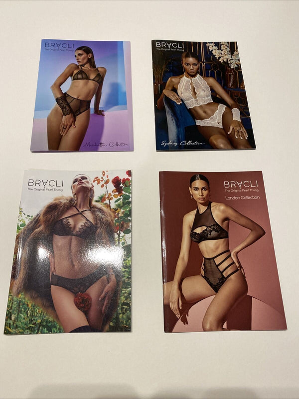 4 BRACLI Lingerie Fashion Catalogs Pearl Thong 64 Pages Total