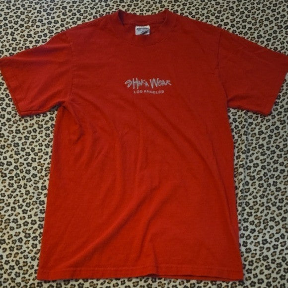 Heavyweight Shakawear Red Short Sleeve Tee Skater Heavyweight T-Shirt Medium