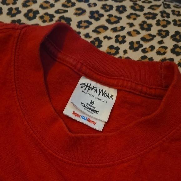 Heavyweight Shakawear Red Short Sleeve Tee Skater Heavyweight T-Shirt Medium