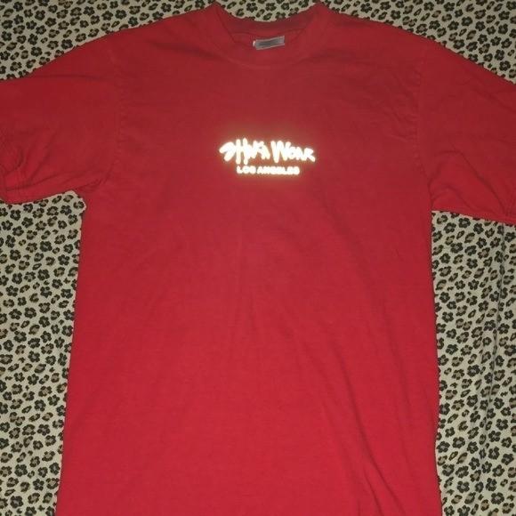 Heavyweight Shakawear Red Short Sleeve Tee Skater Heavyweight T-Shirt Medium