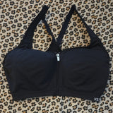 Victoria's Secret VSX Black Zip-Front Sports Bra - Size 36C
