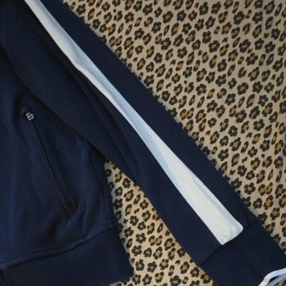 Polo Ralph Lauren Navy Blue Track Bomber Jacket - Small