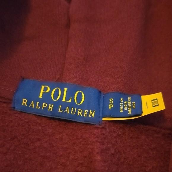 Polo Ralph Lauren Premium Burgundy Red Zip-up Hoodie - Small