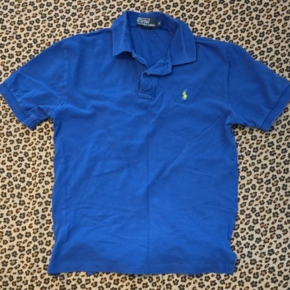 Vintage Polo Ralph Lauren Men's Vibrant Blue Polo Shirt - Small