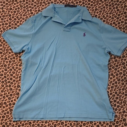 Polo Ralph Lauren Collared Polo Shirt Turquoise Blue Small