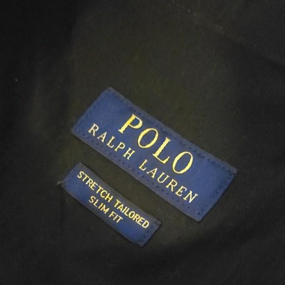 Polo Ralph Lauren Tan Checkered Chinos Stretch Tailored Slim Fit - Small