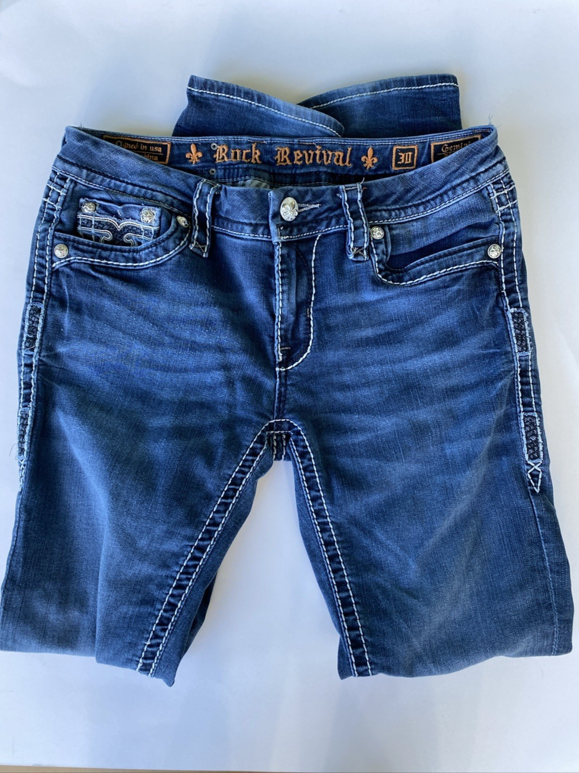 Vintage 2014 Rock Revival Gemini Women’s Skinny Jeans Size 30