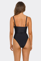 Be Wicked Lydia High Cut Swimsuit Black