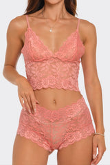 BeWicked Eye On You Flirty Lace Bralette and High Waisted Cheeky Short Set